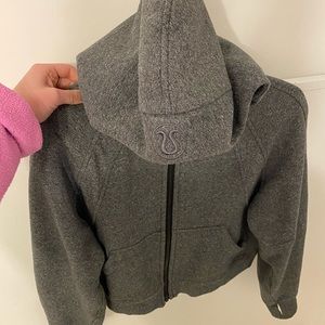 Oversized full zip scuba hoodie